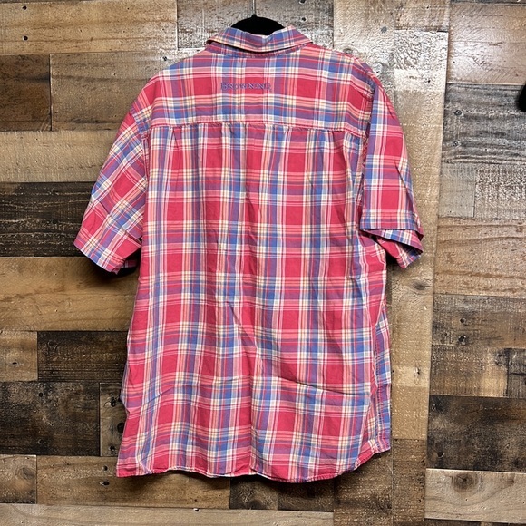 Browning‎ Red Plaid Short Sleeve Button Down Shirt Men's Size XL - Picture 4 of 5